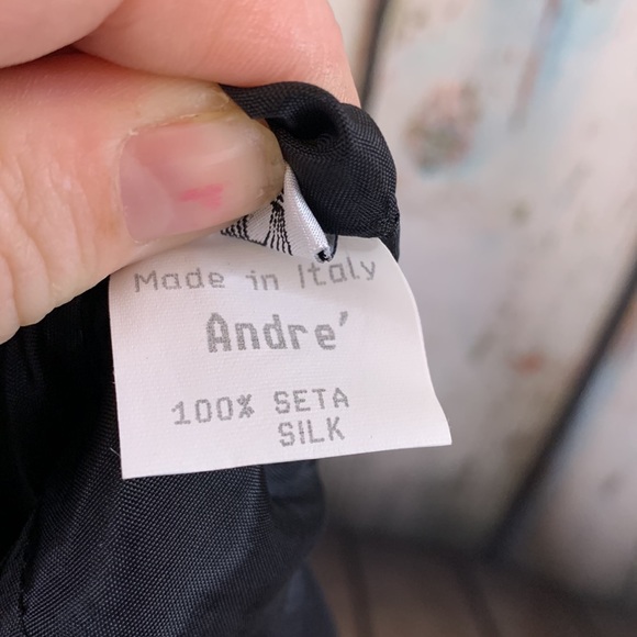 Vintage 1990’s Wim Neels 100% Silk Black Pleated Skirt Size 4 - Picture 5 of 8